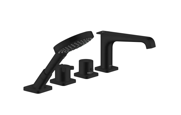 Axor Citterio E Thermostatic Bath Filler Concealed 490 X 265 X 135mm Black - Matt