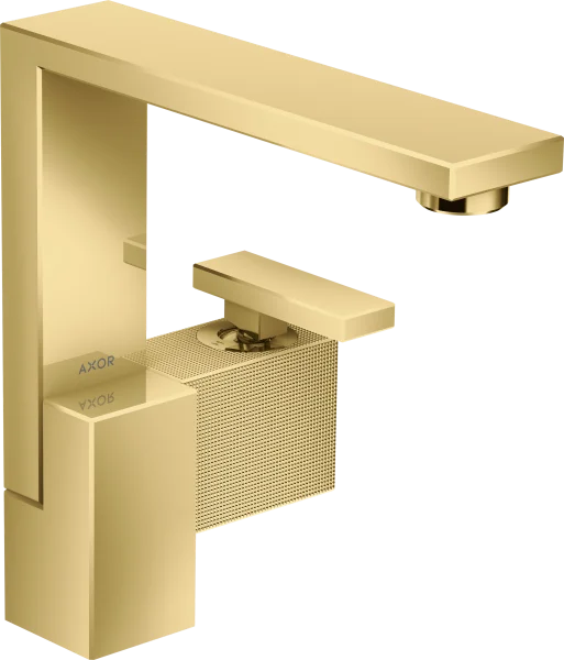 Axor Edge Single Lever Basin Mixer 190 With Push-open Waste - Diamond Cu Gold Polished
