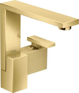 Axor Edge Single Lever Basin Mixer 190 With Push-open Waste - Diamond Cu Gold Polished