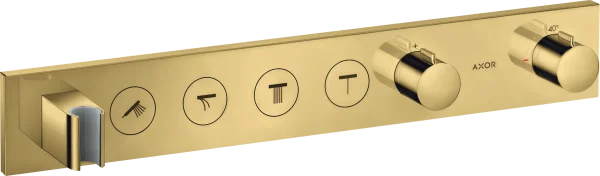 Axor Showersolutions Thermostatic Module Select 600/90 For Concealed Installation For 4 Outlets Gold Polished