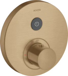 Axor Showerselect Thermostatic Mixer Round For Concealed Installation For 1 Outlet Brushed Bronze