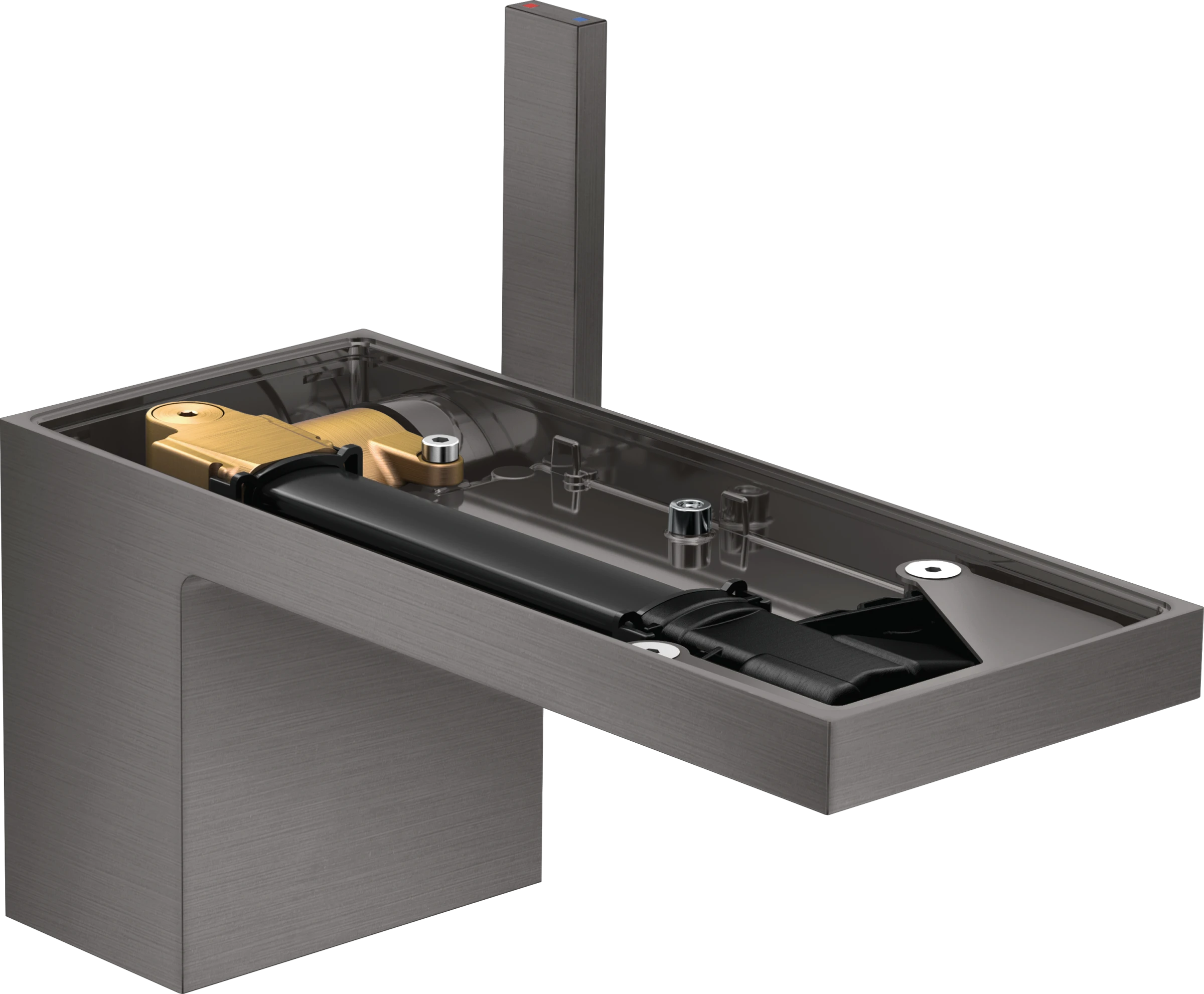 Axor Myedition Single Lever Basin Mixer 70 With Push-open Waste Without Plate Brushed Black Chrome