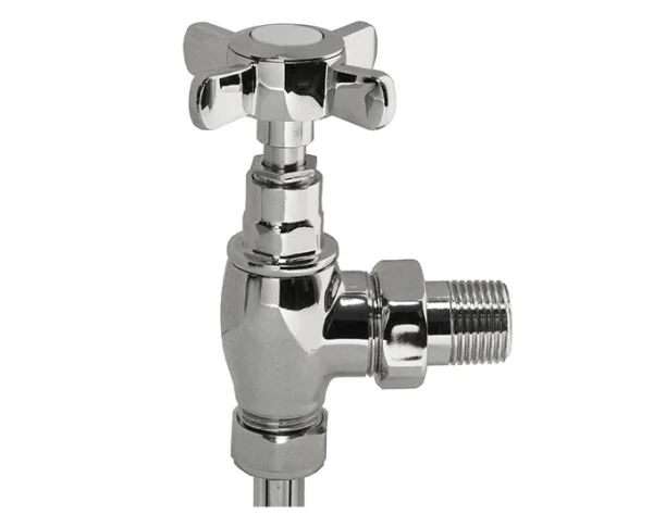 Vogue VL008 Pair Angled Valves With Cover Plates And Connection Tubes Brushed Nickel lacquered