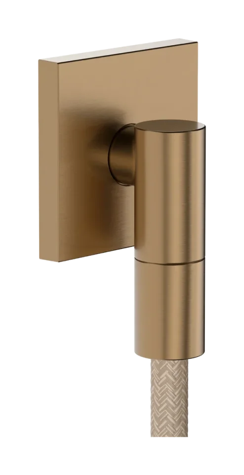 Hansgrohe Fixfit Fine E Wall Outlet 97 X 83 X 65mm Bronze - Brushed product image - Image 1