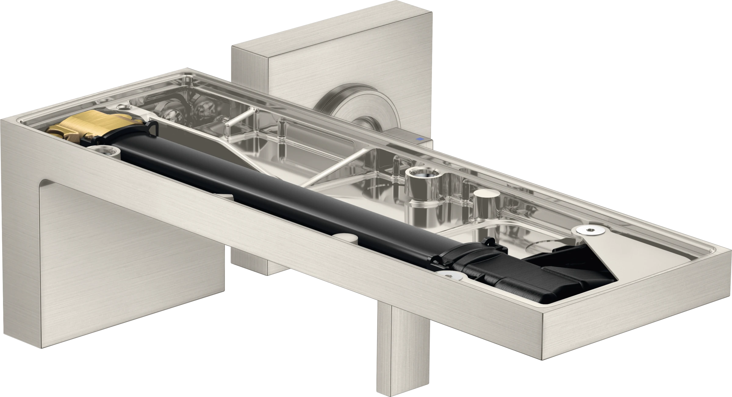 Axor Myedition Single Lever Basin Mixer For Concealed Installation Wall-mounted With Spout 221 Mm Without Plate Stainless Steel