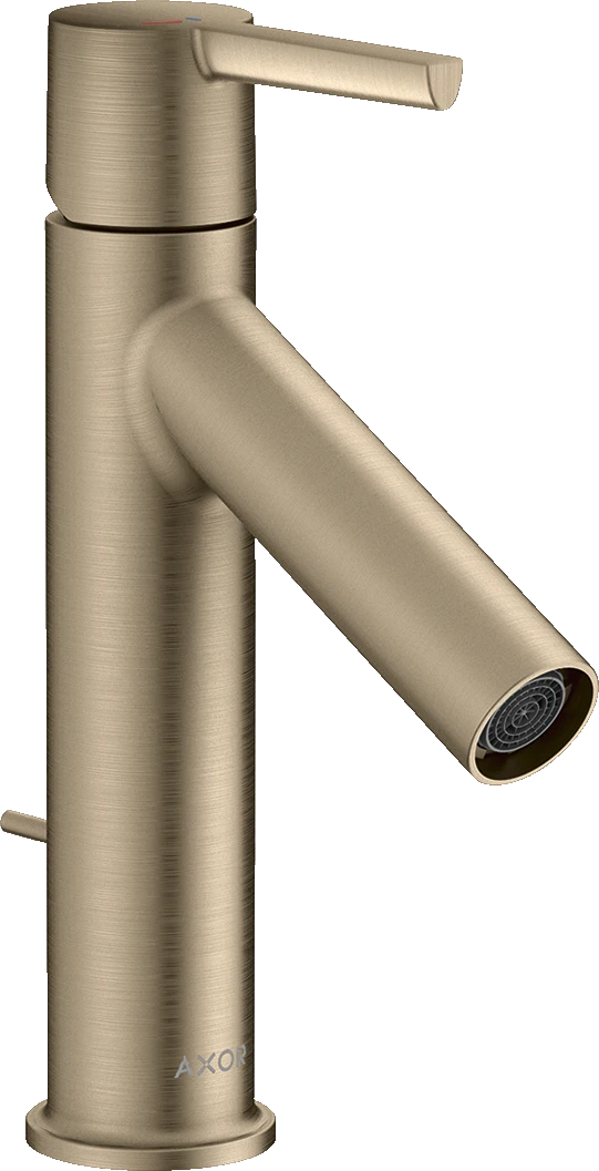 Axor Starck Single Lever Basin Mixer 100 Coolstart With Lever Handle And Pop-up Waste Brushed Nickel