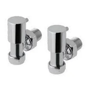 Eastbrook Minimalist Radiator Valves Angled (pair) Chrome