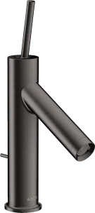Axor Starck Single Lever Basin Mixer 90 With Pin Handle And Pop-up Waste Brushed Black Chrome