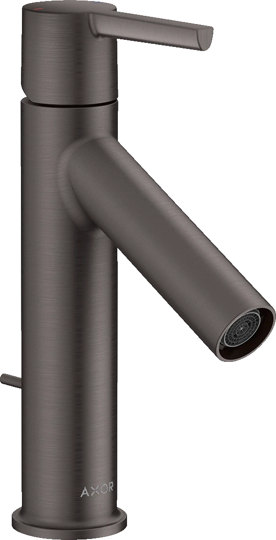 Axor Starck Single Lever Basin Mixer 100 With Lever Handle And Pop-up Waste Brushed Black Chrome