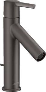 Axor Starck Single Lever Basin Mixer 100 With Lever Handle And Pop-up Waste Brushed Black Chrome