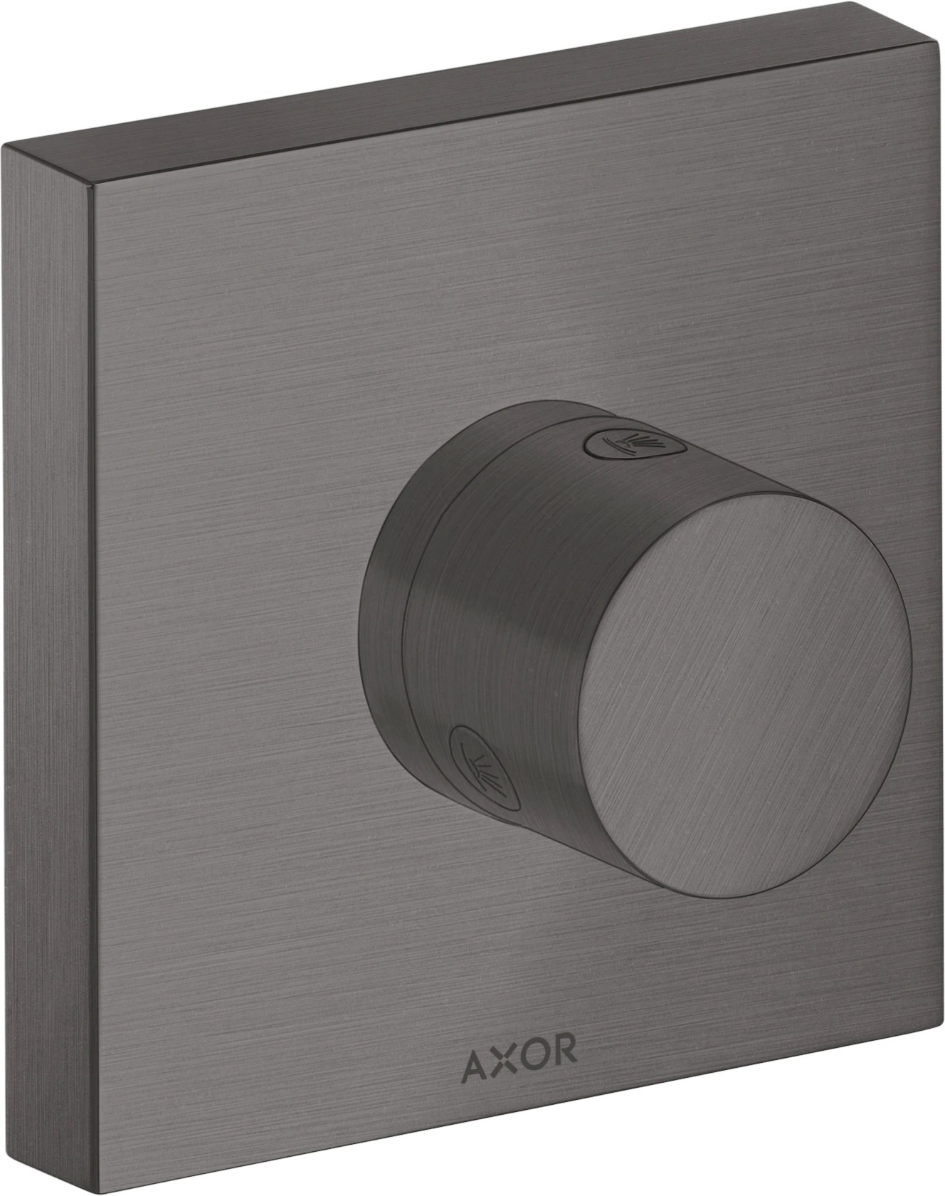 Axor Showersolutions Shut-off / Diverter Valve Trio / Quattro Shut-off / Diverter Valve 120 Mm X 120 Mm Square Brushed Black Chrome