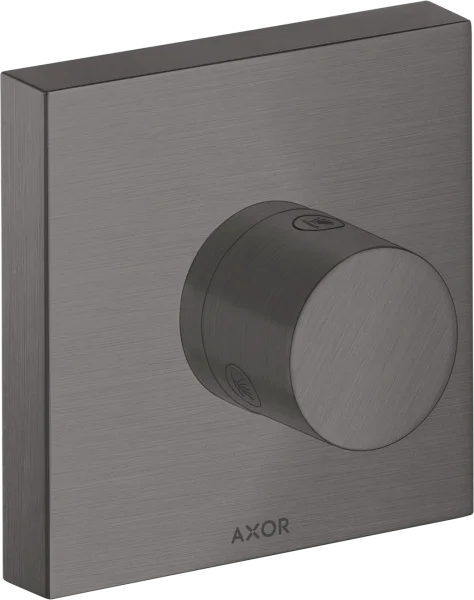 Axor Showersolutions Shut-off / Diverter Valve Trio / Quattro Shut-off / Diverter Valve 120 Mm X 120 Mm Square Brushed Black Chrome