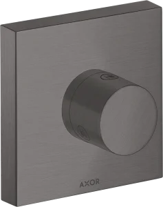 Axor Showersolutions Shut-off / Diverter Valve Trio / Quattro Shut-off / Diverter Valve 120 Mm X 120 Mm Square Brushed Black Chrome