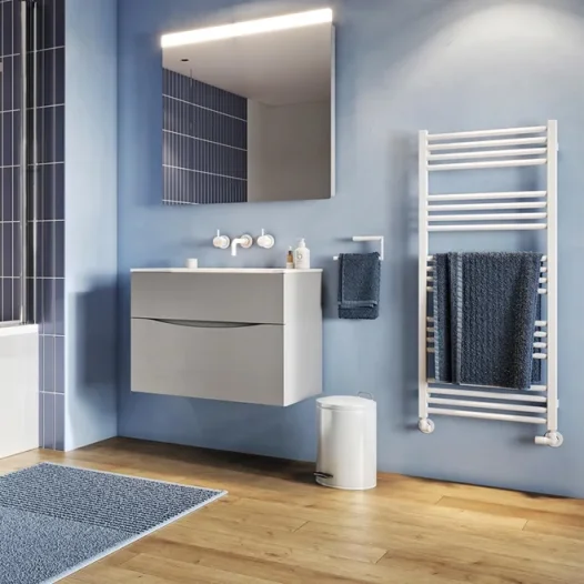 Crosswater Mpro Angled Rad Valve Matt White detail view - Image 3