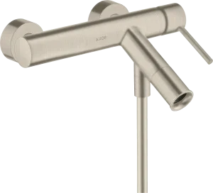 Axor Starck Single Lever Manual Bath Mixer For Exposed Installation With Pin Handle Brushed Nickel