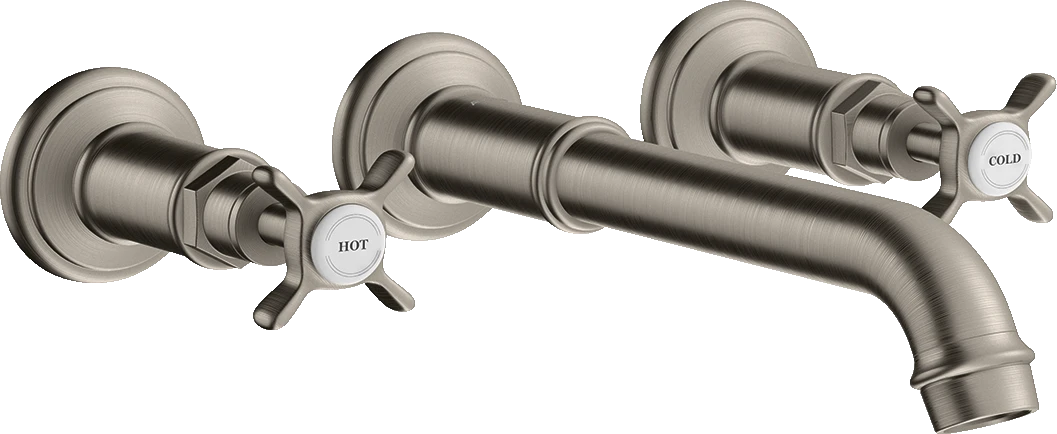 Axor Montreux 3-hole Basin Mixer For Concealed Installation Wall-mounted And Cross Handles Stainless Steel