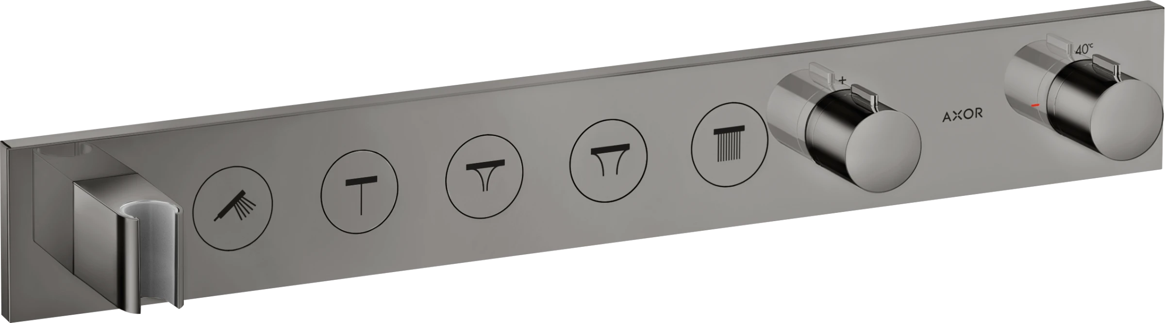 Axor Showersolutions Thermostatic Module Select 670/90 For Concealed Installation For 5 Outlets Polished Black Chrome