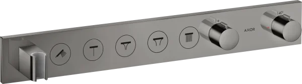 Axor Showersolutions Thermostatic Module Select 670/90 For Concealed Installation For 5 Outlets Polished Black Chrome