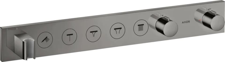 Axor Showersolutions Thermostatic Shower Mixer Concealed 690 X 387 X 141mm Gunmetal/chrome - Polished product image - Image 1