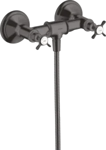 Axor Montreux 2-handle Manual Shower Mixer For Exposed Installation With Cross Handles Brushed Black Chrome