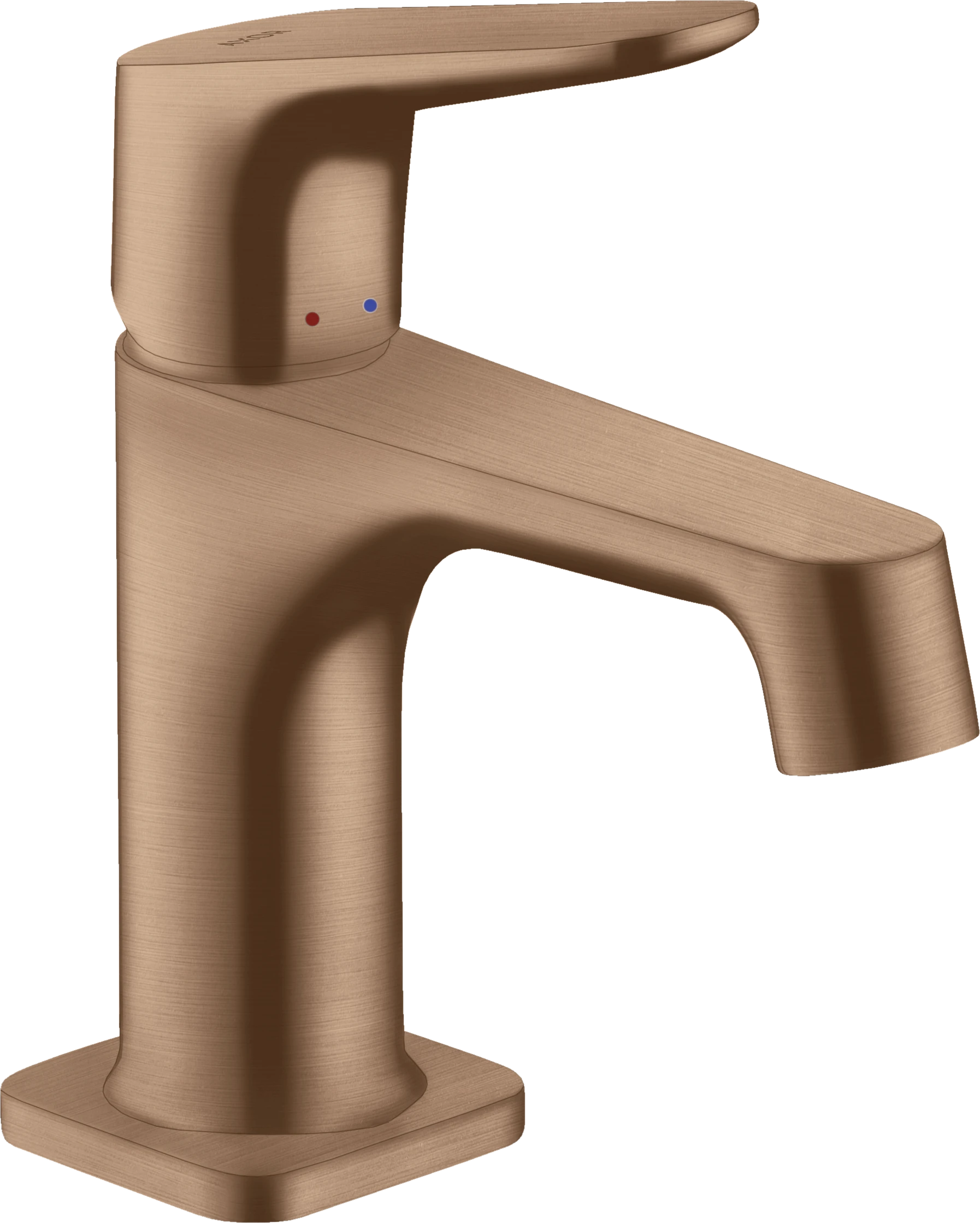 Axor Citterio M Single Lever Basin Mixer 70 For Cloakroom Basins With Pop-up Waste Brushed Red Gold