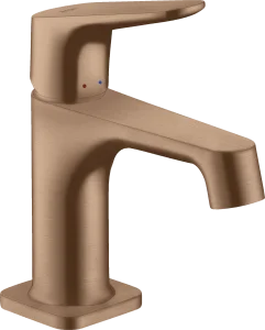 Axor Citterio M Single Lever Basin Mixer 70 For Cloakroom Basins With Pop-up Waste Brushed Red Gold