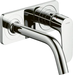 Axor Citterio M Single Lever Basin Mixer For Concealed Installation Wall-mounted With Spout 167 Mm And Plate Chrome