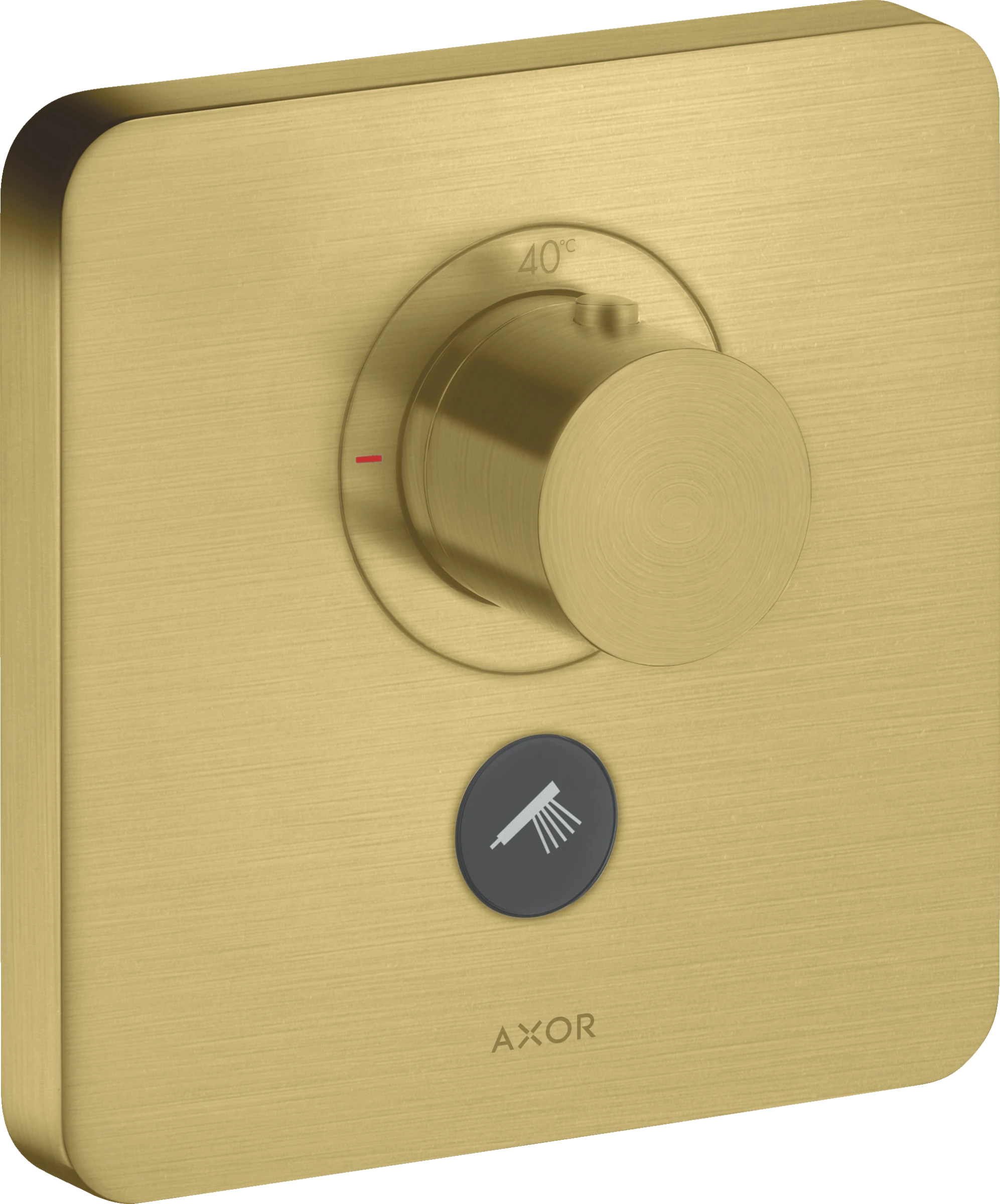 Axor Showerselect Thermostatic Mixer Highflow Softsquare For Concealed Installation For Multiple Outlets Brushed Brass