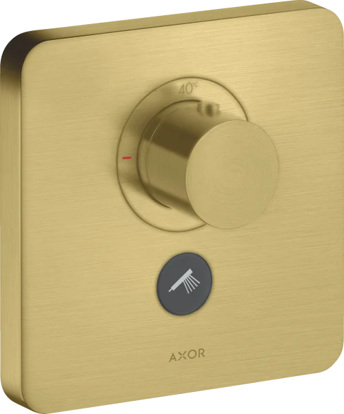 Axor Showerselect Thermostatic Mixer Highflow Softsquare For Concealed Installation For Multiple Outlets Brushed Brass