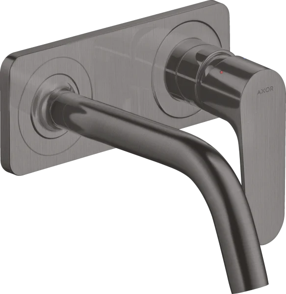 Axor Citterio M Single Lever Basin Mixer For Concealed Installation Wall-mounted With Spout 167 Mm And Plate Brushed Black Chrome