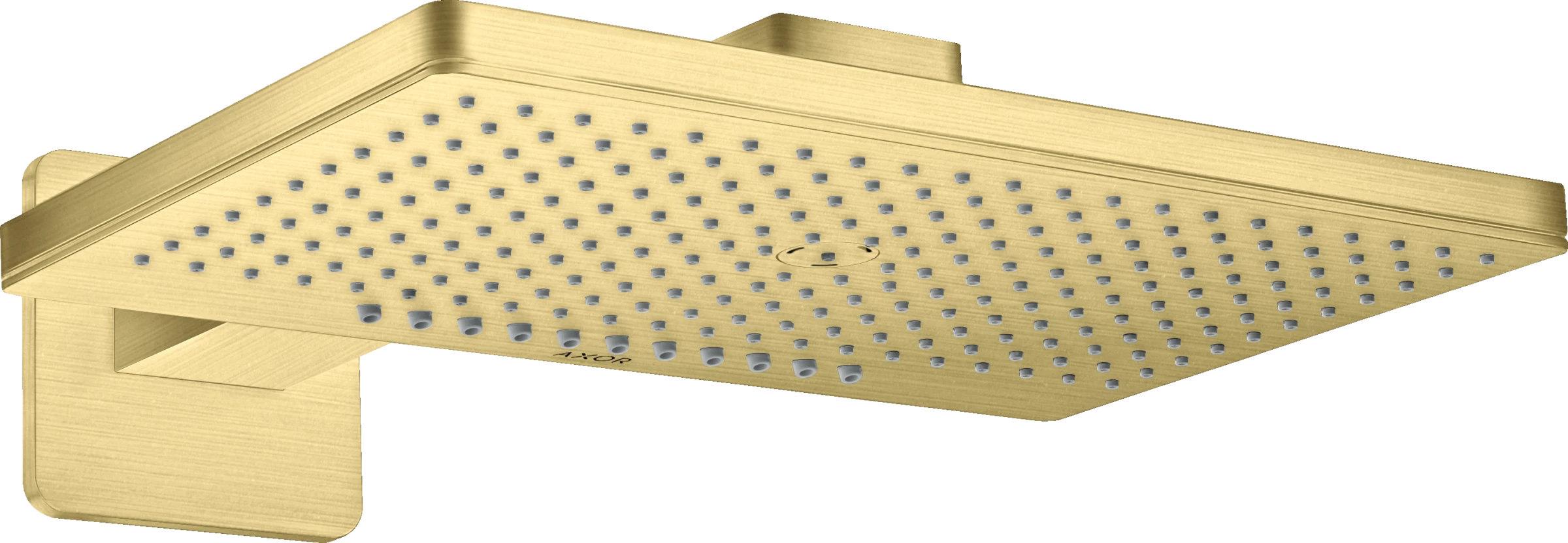 Axor Showersolutions Overhead Shower 460/300 2jet With Shower Arm And Softsquare Escutcheon Brushed Brass