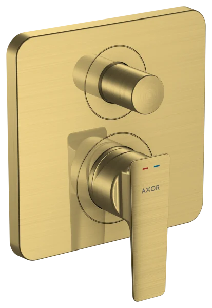 Axor Citterio E Single Lever Manual Bath Mixer For Concealed Installation With Integrated Backflow Prevention Gold Brushed