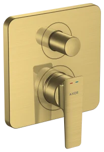 Axor Citterio E Single Lever Manual Bath Mixer For Concealed Installation With Integrated Backflow Prevention Gold Brushed