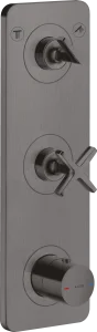 Axor Citterio E Thermostatic Module 380/120 For Concealed Installation For 2 Outlets With Plate Brushed Black Chrome