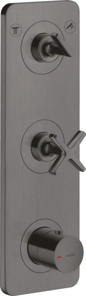 Axor Citterio E Thermostatic Shower Mixer Concealed 440 X 238 X 102mm Gunmetal/chrome - Brushed product image - Image 1