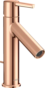 Axor Starck Single Lever Basin Mixer 100 With Lever Handle And Pop-up Waste Polished Red Gold