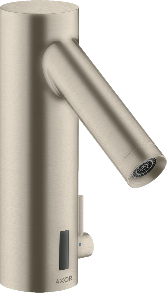 Axor Starck Electronic Basin Mixer With Temperature Control With 230 V Mains Connection Brushed Nickel