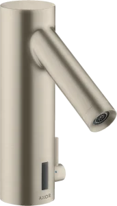 Axor Starck Electronic Basin Mixer With Temperature Control With 230 V Mains Connection Brushed Nickel