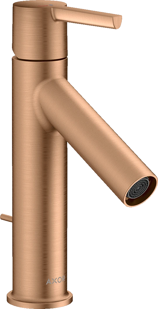 Axor Starck Single Lever Basin Mixer 100 Coolstart With Lever Handle And Pop-up Waste Brushed Bronze