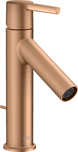 Axor Starck Single Lever Basin Mixer 100 Coolstart With Lever Handle And Pop-up Waste Brushed Bronze