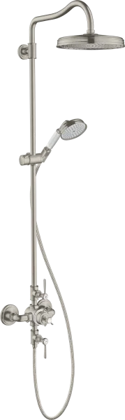 Axor Montreux Showerpipe With Thermostatic Mixer And 1jet Overhead Shower 240 Stainless Steel