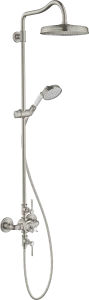 Axor Montreux Showerpipe With Thermostatic Mixer And 1jet Overhead Shower 240 Stainless Steel