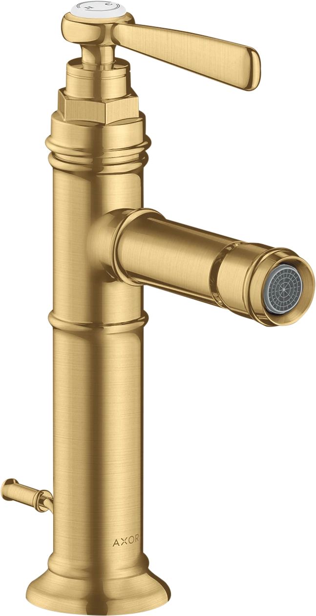 Axor Montreux Single Lever Bidet Mixer With Lever Handle And Pop-up Waste Gold Brushed