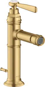 Axor Montreux Single Lever Bidet Mixer With Lever Handle And Pop-up Waste Gold Brushed
