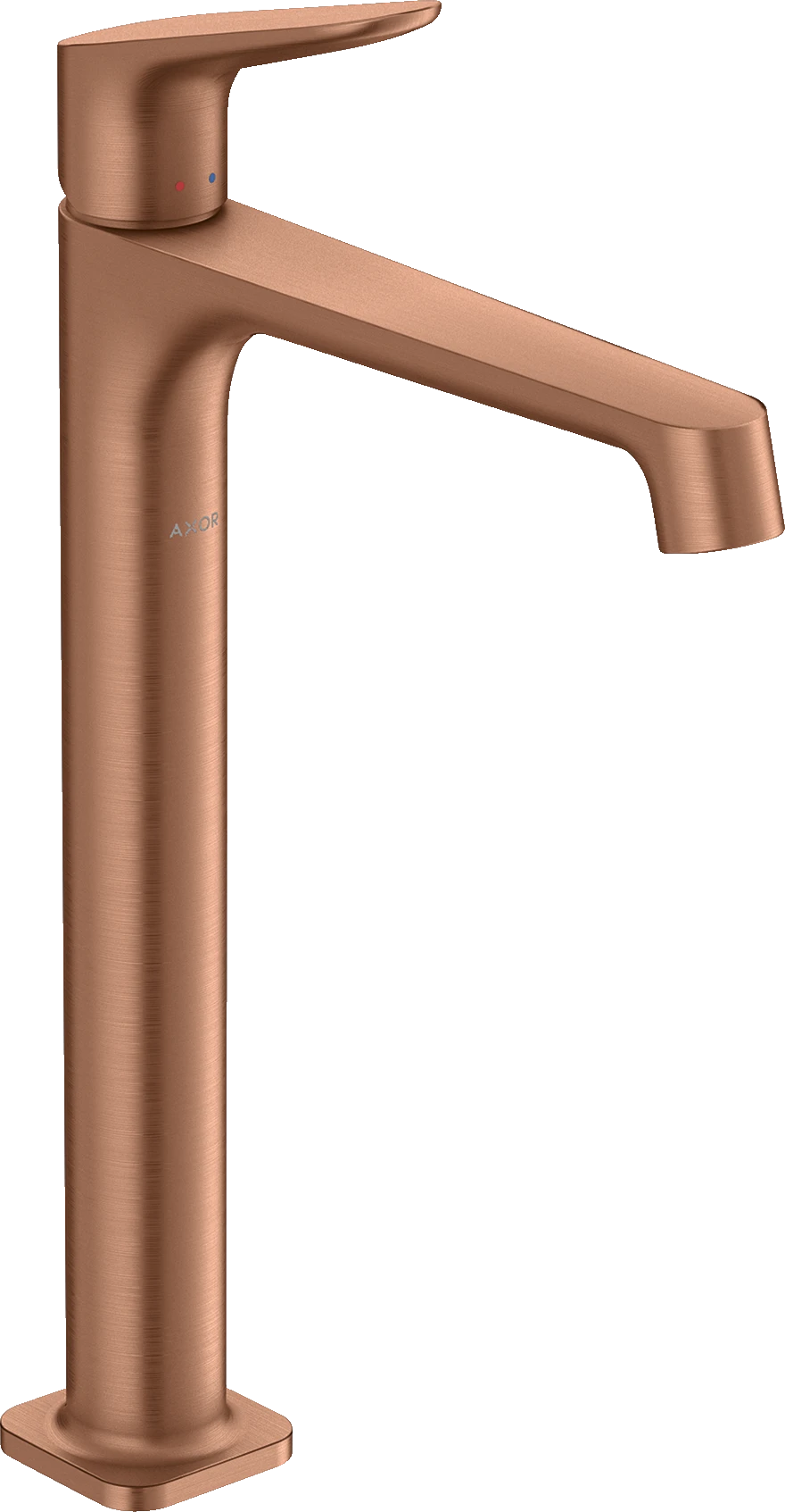 Axor Citterio M Single Lever Basin Mixer 250 For Wash Bowls Without Waste Brushed Red Gold
