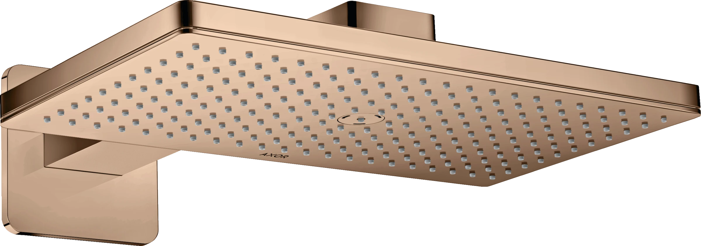 Axor Showersolutions Overhead Shower 460/300 1jet With Shower Arm And Softsquare Escutcheon Polished Red Gold