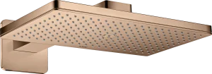 Axor Showersolutions Overhead Shower 460/300 1jet With Shower Arm And Softsquare Escutcheon Polished Red Gold