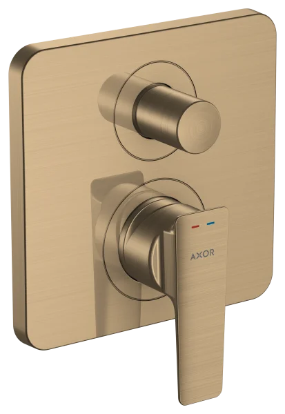 Axor Citterio E Single Lever Manual Bath Mixer For Concealed Installation With Integrated Backflow Prevention Brushed Bronze