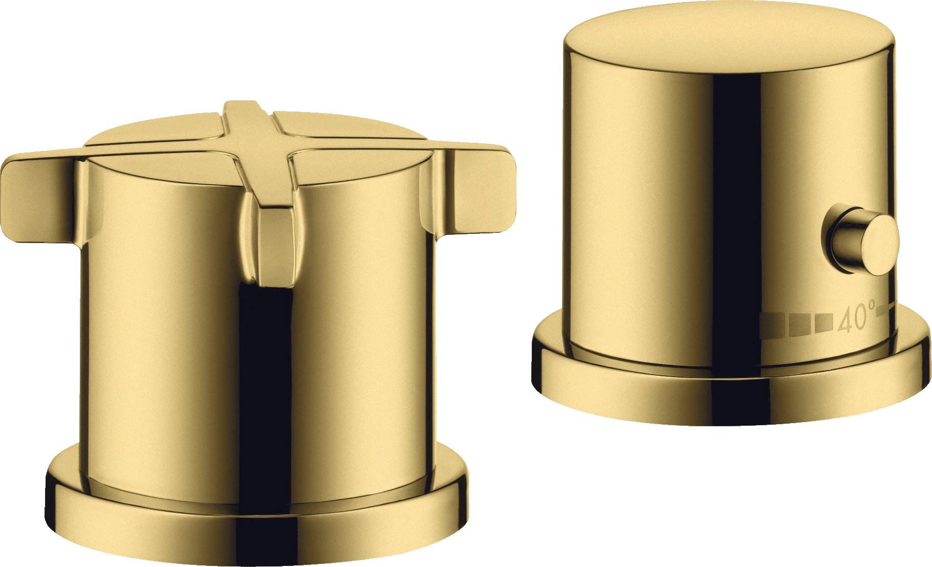 Axor Citterio E 2-hole Rim-mounted Thermostatic Bath Mixer Gold Polished