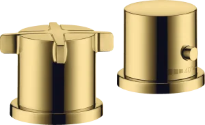 Axor Citterio E 2-hole Rim-mounted Thermostatic Bath Mixer Gold Polished